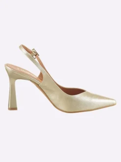 Slingpumps in goldfarben