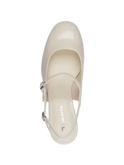 Slingpumps in IVORY PATEN