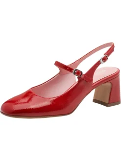 Slingpumps in RED PATEN