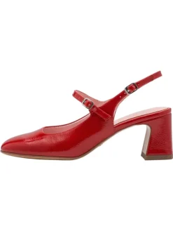 Slingpumps in RED PATEN