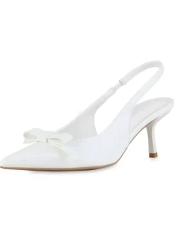 Slingpumps Seraphina in Weiss Lack