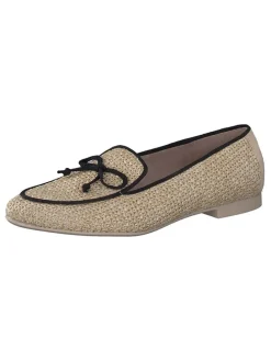 Slipper in Beige/ Schwarz