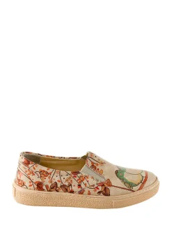 Slipper in Beige/ Bunt
