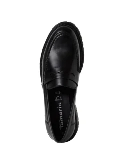 Slipper in BLACK LEATHER
