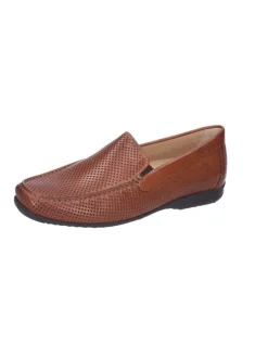Slipper in cognac
