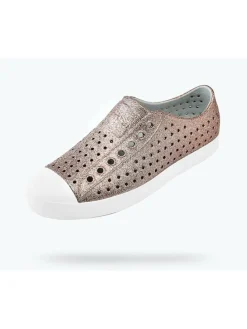 Slipper in Hellbraun/ Weiß