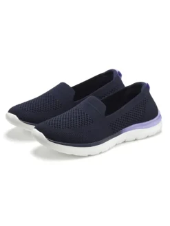 Slipper in marine/mehrfarbig