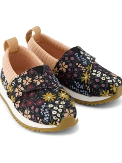 Slipper in Schwarz/ Bunt