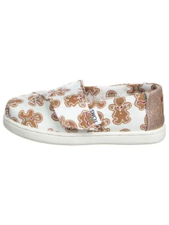 Slipper in Weiß/ Hellbraun