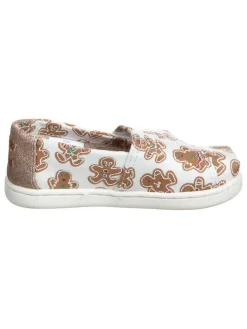 Slipper in Weiß/ Hellbraun