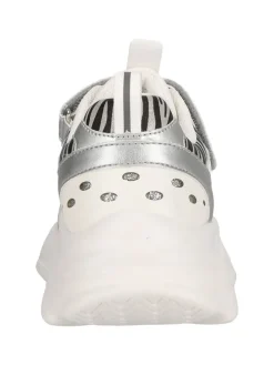 Sneaker in Weiß/ Silber/ Schwarz