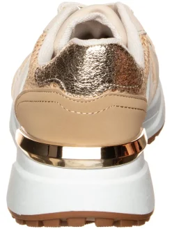 Sneakers in Beige/ Gold