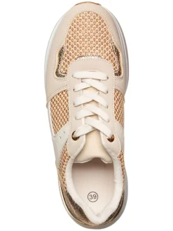 Sneakers in Beige/ Gold