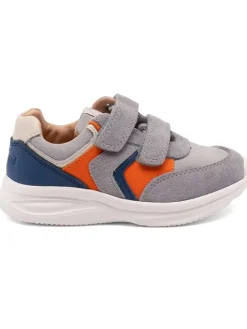 Sneakers in Grau/ Blau/ Orange