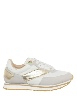 Sneakers in Weiß/ Grau/ Gold