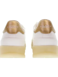 Sneakers in Weiß/ Hellbraun