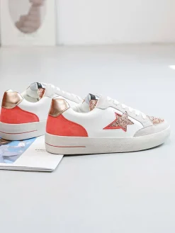 Sneakers in Weiß/ Rosa/ Rot