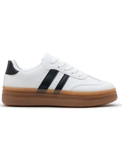 Sneakers in Weiß/ Schwarz