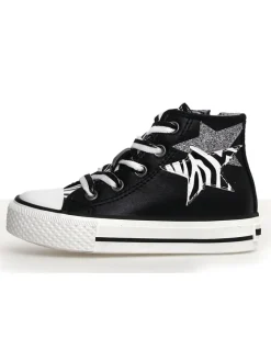 Sneakers in Weiß/ Schwarz