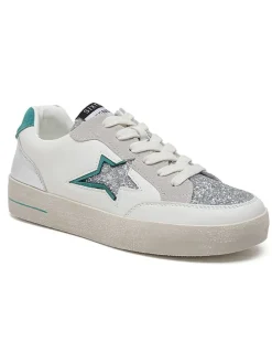 Sneakers in Weiß/ Silber