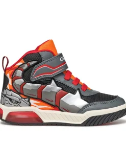 Sneakers "Inek" in Grau/ Rot