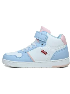 Sneakers "Kick Mid" in Weiß/ Hellblau