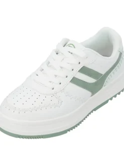 Sneakers Low in white moss green