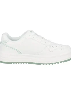 Sneakers Low in white moss green