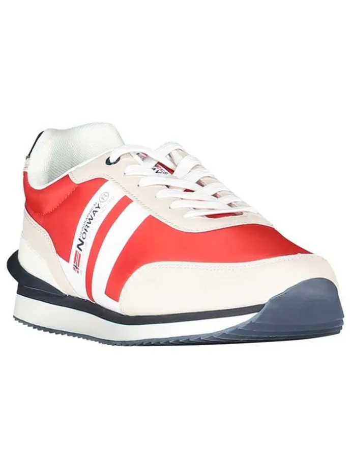 Sneakers "Orlando" in Beige/ Rot