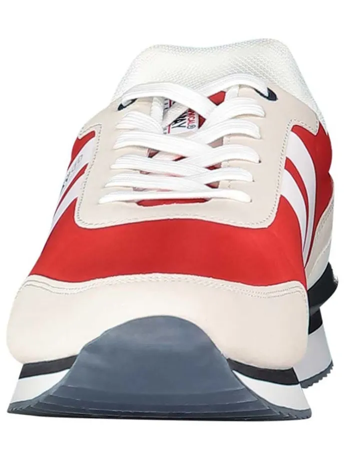 Sneakers "Orlando" in Beige/ Rot