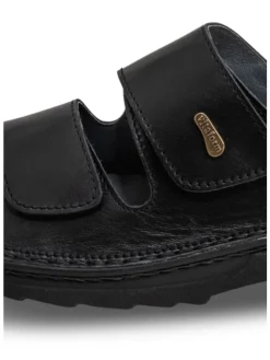 Softnappaleder Sandalen in schwarz