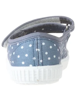 Spangenballerinas in Blau