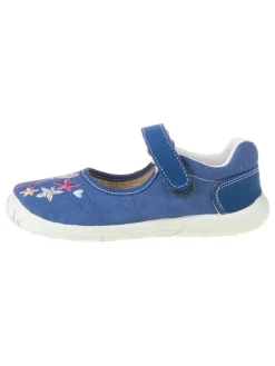 Spangenballerinas in Blau
