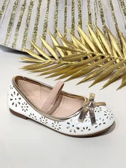 Spangenballerinas in Gelb