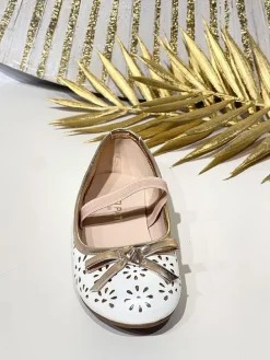 Spangenballerinas in Gelb