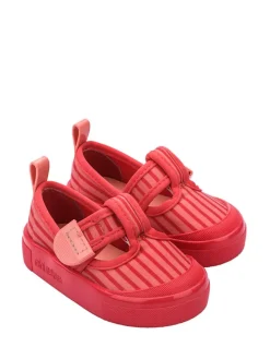 Spangenballerinas in Rot