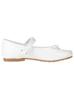 Spangenballerinas in Weiß