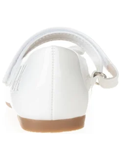 Spangenballerinas in Weiß