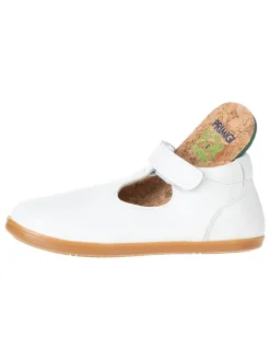 Spangenballerinas in Weiß