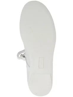 Spangenballerinas in Weiß