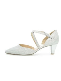 Spangenpumps in silber