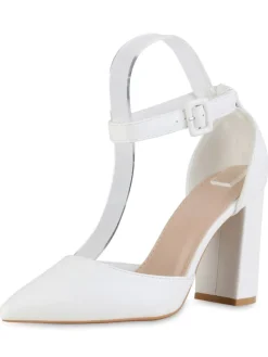 Spitze Pumps Alice in Weiss