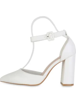 Spitze Pumps Alice in Weiss