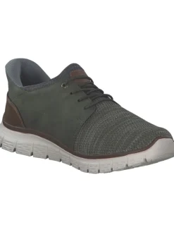 Sportliche Slipper in salbei/moor/nuss/rauch