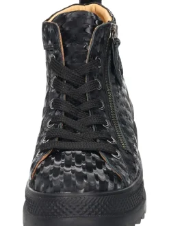 Sportliche Stiefeletten in schwarz