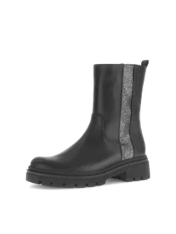 Sportliche Stiefeletten in schwarz