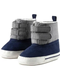 Stiefel in Dunkelblau/ Grau