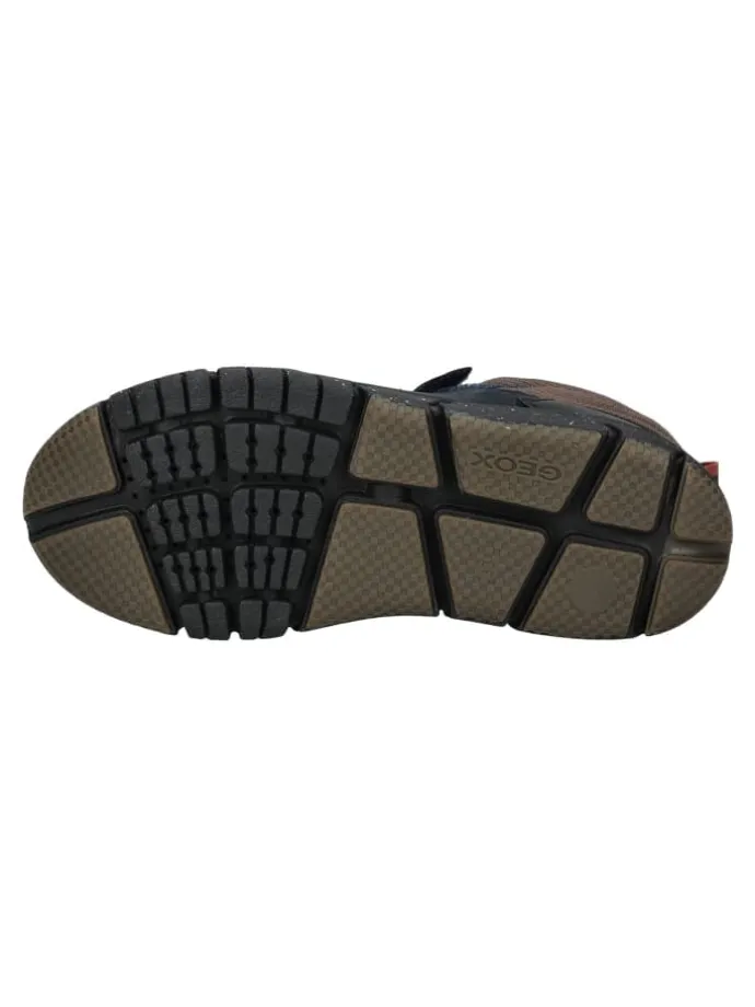 Stiefelette in Blau/Braun