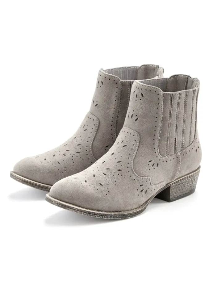 Stiefelette in grau