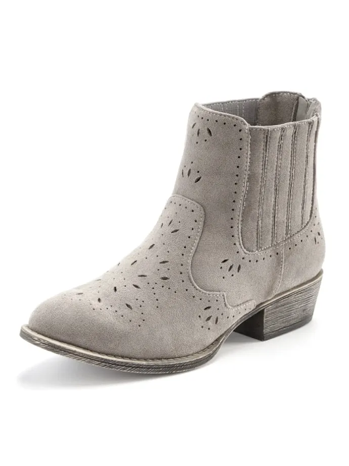 Stiefelette in grau